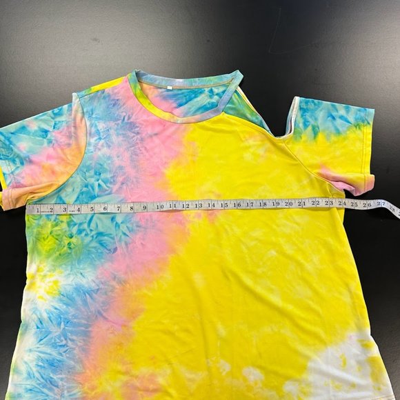 Shein Asymmetric Hem Tie Dye Shirt - 3XL - Picture 3 of 6